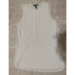 Lauren Ralph Lauren Top Blouse - Size M - White - office wear -